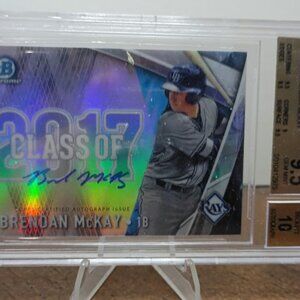 Graded Signature Bowman Chrome Class of 2017 Brendan McKay /250 Signed Autograph